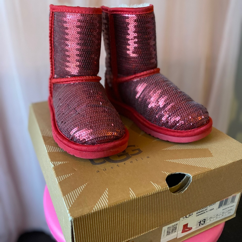 Sequin red Uggs little girls size 13
